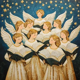 Chorus of Angels in the Night Sky