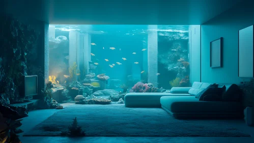 Underwater Oasis: A Tranquil Home Interior