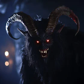 Menacing Krampus Portrait