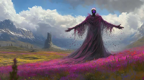Mystic Being in a Flower Field