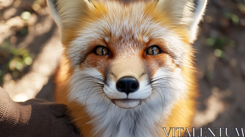 Charming Fox Face Close-Up AI Image