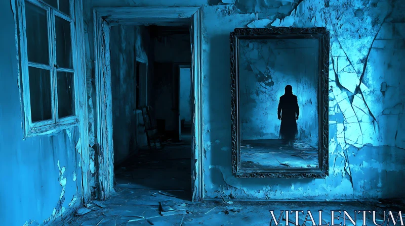 AI ART Shadow in the Mirror: A Haunting Interior Scene