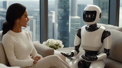 Future Conversation: Woman and Robot Together