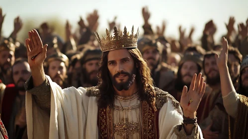 Religious Figure with Raised Hands