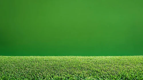 Verdant Grass Against Green Screen