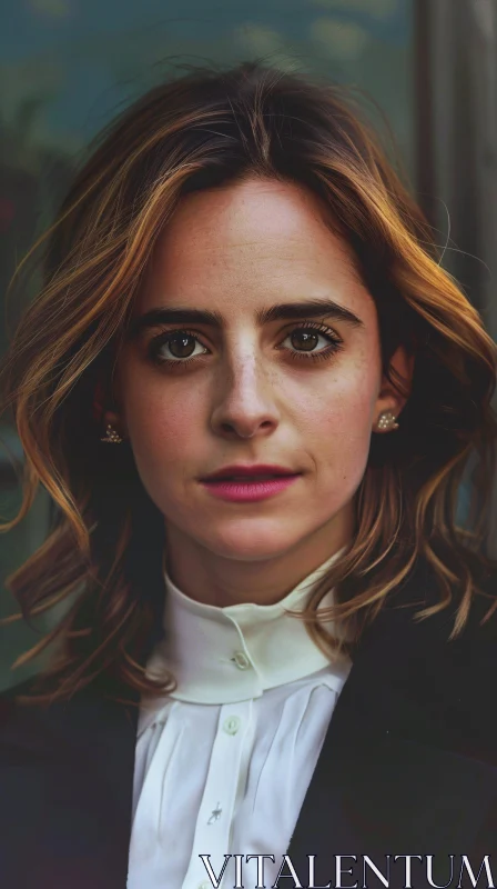 AI ART Emma Watson Close-Up