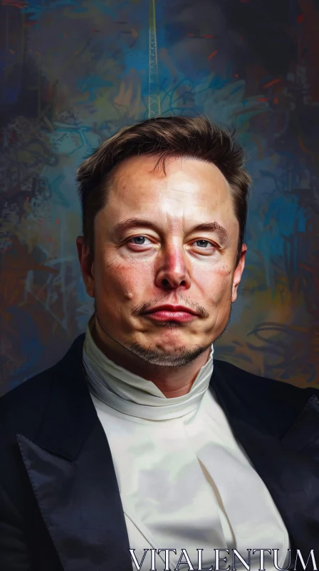 Formal Portrait of Elon Musk AI Image