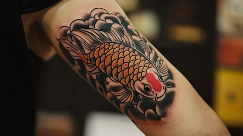 Koi Fish Arm Tattoo Art