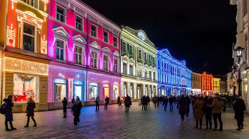 Colorful Buildings on City Street