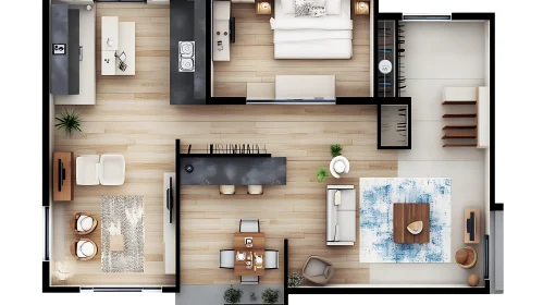 Minimalist Interior Design Apartment Layout