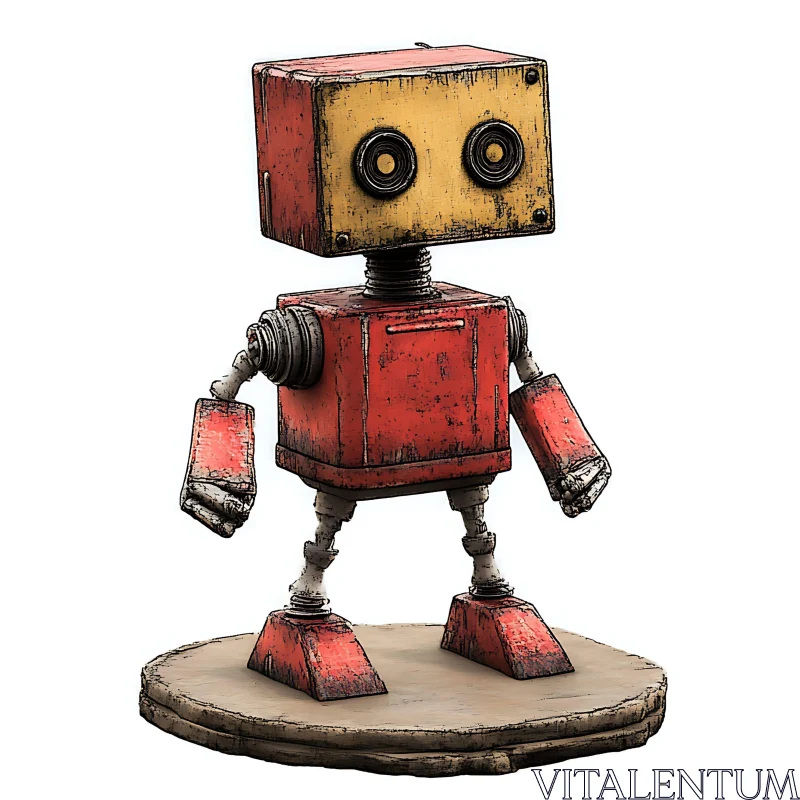 AI ART Antique Robot Figure