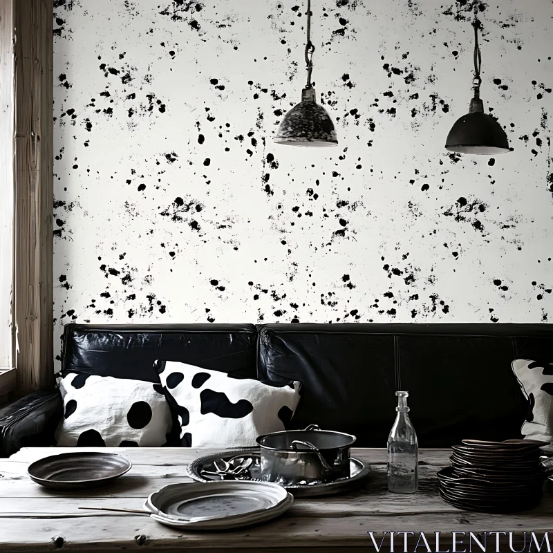 AI ART Black and White Interior Design