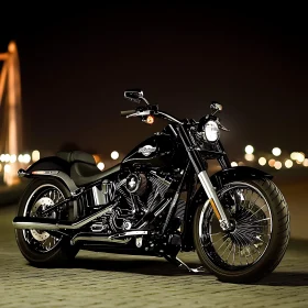 Night Ride: A Motorcycle's Urban Reflection