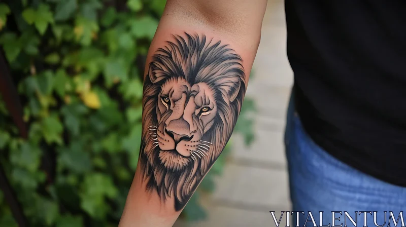 Incredible Realistic Lion Tattoo Art AI Image