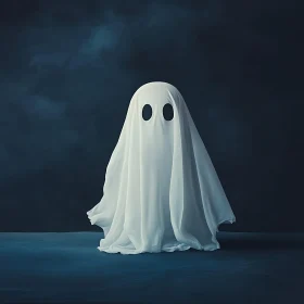 Ghostly Figure in White Sheet