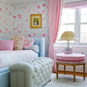 Charming Pastel Room with Floral Accents