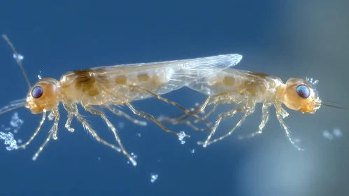 Detailed Photograph of Tiny Translucent Insects