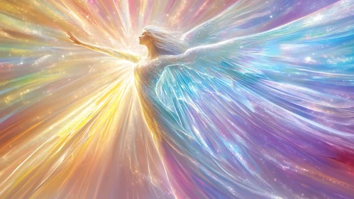 Celestial Angel with Wings of Light