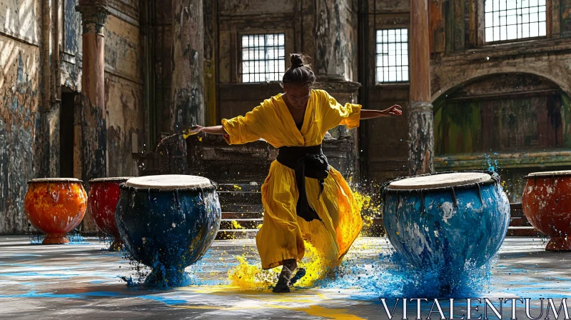 AI ART Dancing with Drums: An Artful Performance