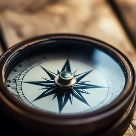 Detailed View of an Old Compass