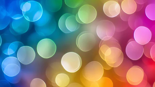 Blurred Circles of Light - Rainbow Gradient