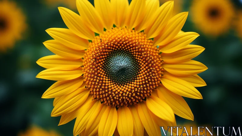 Sunflower Bloom - Macro Style Photography AI Image
