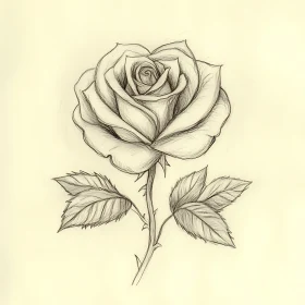 Rose Drawing Art