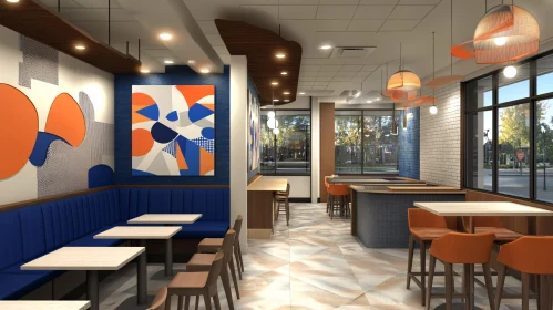 Contemporary Restaurant Seating and Decor