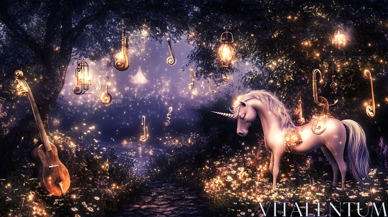 Unicorn's Dream in the Musical Forest