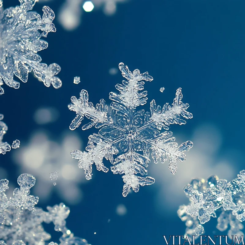 Detailed Snowflake Ice Crystal