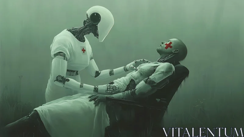 Robot Nurse Caring for Cyborg