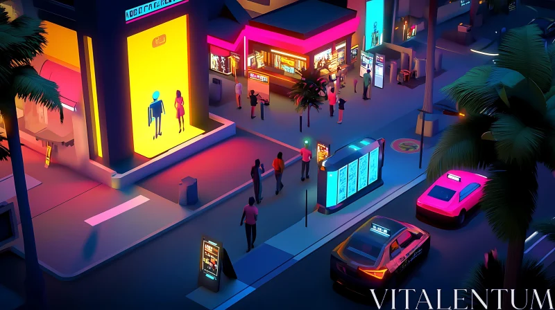 Nightlife in the City AI Image