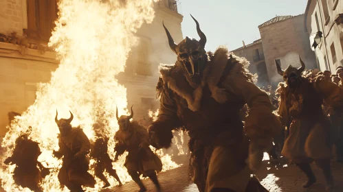 Infernal Dance of the Masked Figures