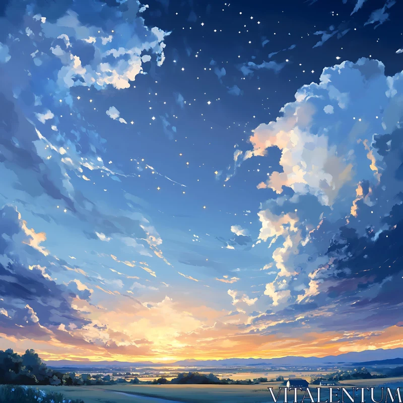 Serene Sky Landscape at Sunset