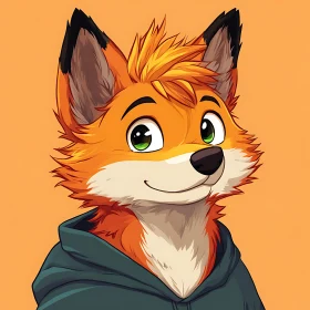 Cartoon Fox Character Illustration