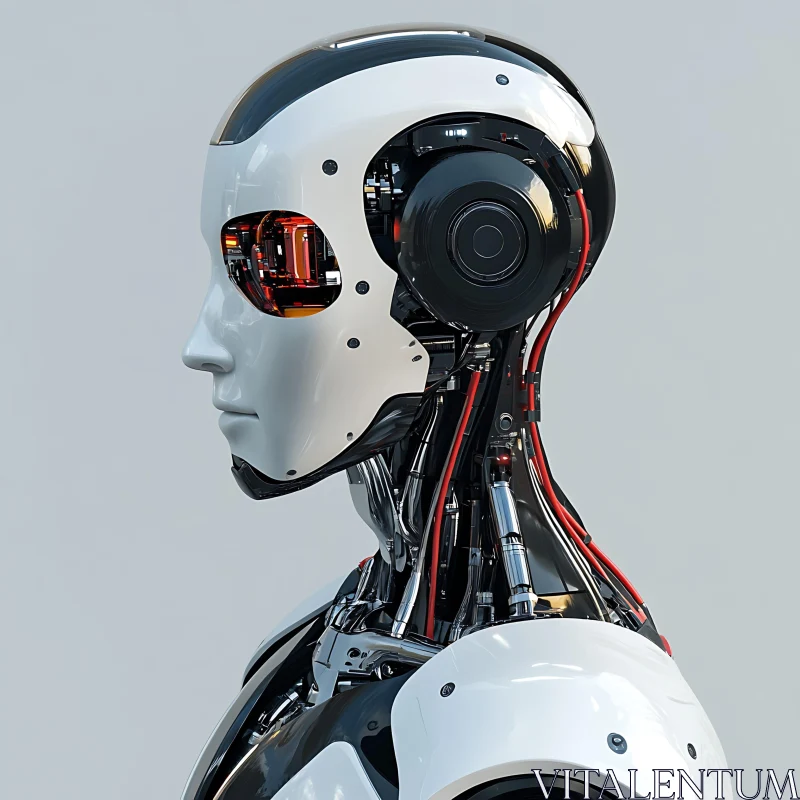 Advanced High-Tech Robot Side View