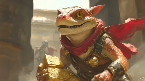 Reptilian Hero and the Gilded Spoils