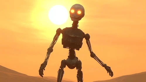 Desert Robot Silhouette