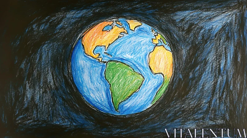 Vivid Illustration of Earth in the Cosmos