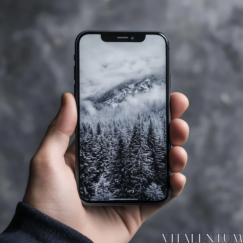 Snowy Trees Mobile Display