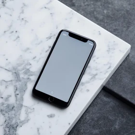 Modern Mobile Phone on Stone Background