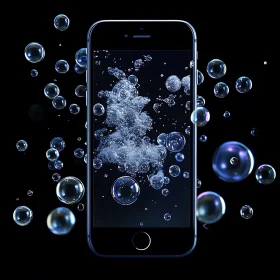 Bubbles on Screen - Phone Art