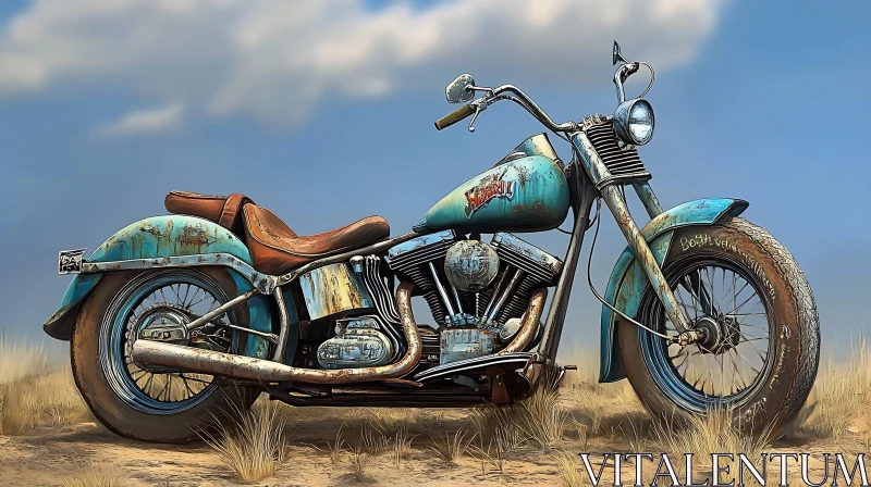 Weathered Motorcycle Art Print