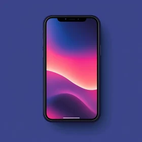 Modern Mobile Phone with Colorful Screen