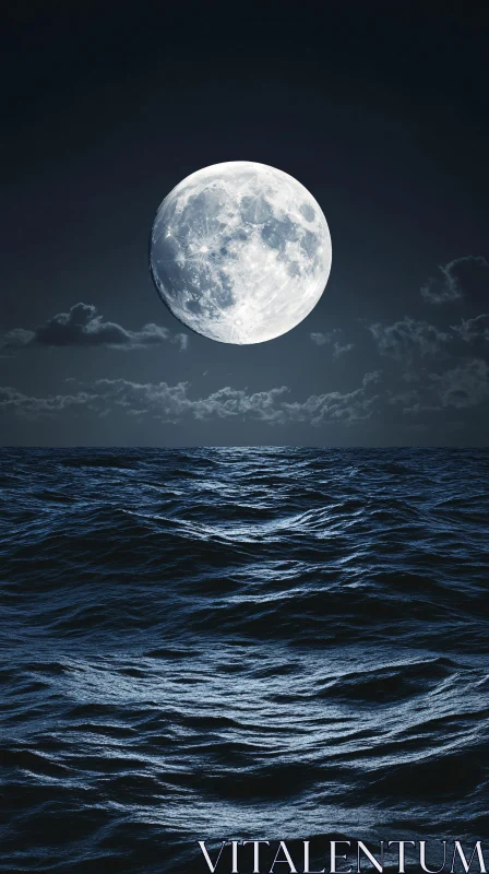 Moonlit Ocean Waves