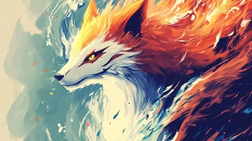 Abstract Fox Art
