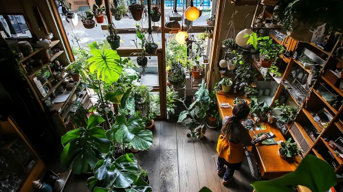 Lush Indoor Garden with Natural Light