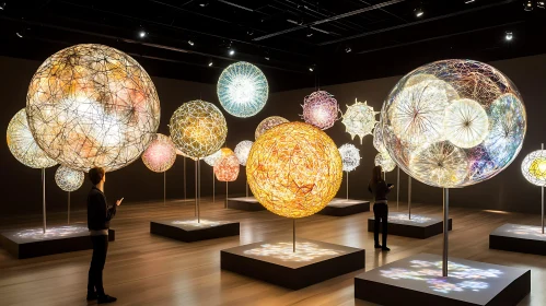 Engaging Light Sphere Art Exhibit