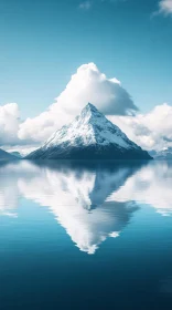 Serene Mountain and Lake Reflection Scene