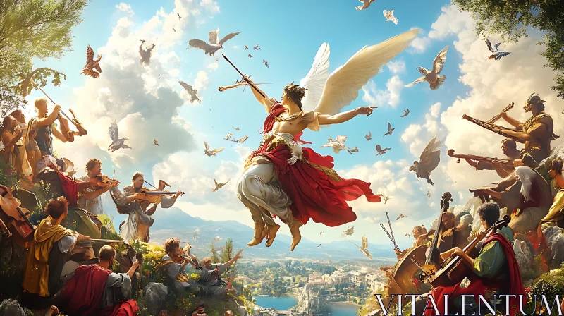 Heavenly Orchestra with Angelic Conductor